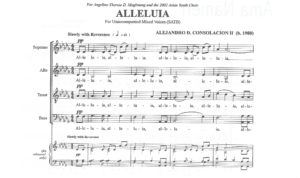 Alejandro Consolacion, Alleluia m. 1-4 