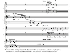 Repertoire_Example 10, Bright Mass with Canons (Sanctus), m. 195.