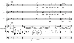 Repertoire_Example 7, First Service (Magnificat), m. 1-7.