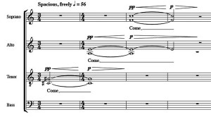 Example 7 - Gilbertson - Come, Heavy Sleep, m. 1-4