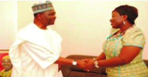 Ify Ebosie with former Head of State, Yakubu Gowon