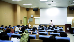 One of the morning track sessions, conducted by Thierry Thiébaut, (A Coeur Joie International President)