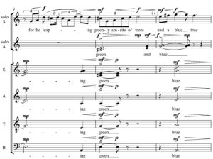 A Blue True Dream Of Sky Words by e.e. cummings — Music by Judith Weir © Copyright 2003 Chester Music Limited. All Rights Reserved. International Copyright Secured. Used by permission