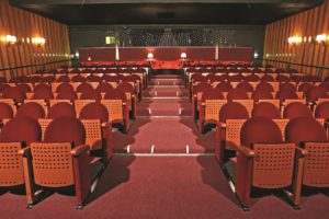 The plush interior of the Theater-Fabrik-Sachsen