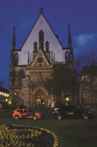 The famous Thomaskirche in twilight mood