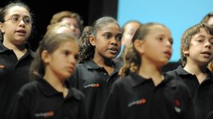 Gondwana National Indegenous Children’s Choir at Sydney Opera House Open Day 