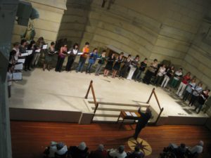 Conducting a concert in the Church of Zorroaga Donostia